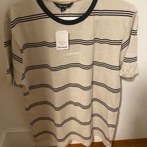 Diamond Supply stripped t shirt